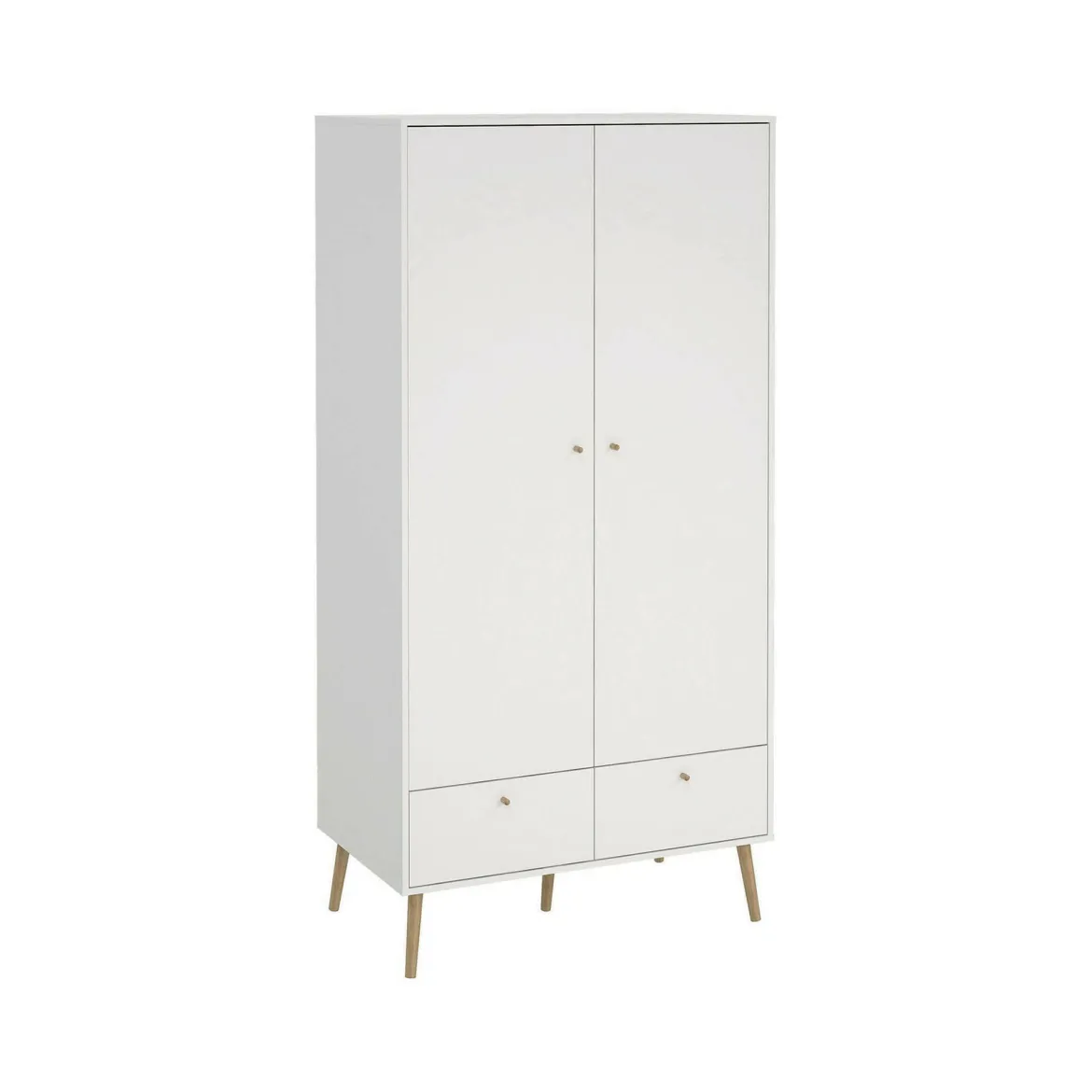 Guardaroba 2 ante bianco 98x200h cm - Kahina