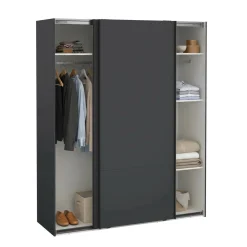 Guardaroba 2 ante grigio ante scorrevoli 178x220h cm - Gomer