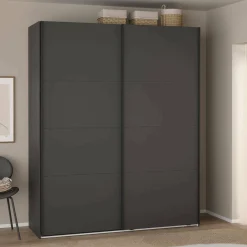 Guardaroba 2 ante grigio ante scorrevoli 178x220h cm - Gomer