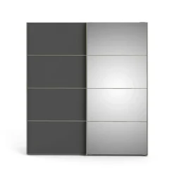 Guardaroba 2 ante grigio e bianco 182x201h cm - Cerreto