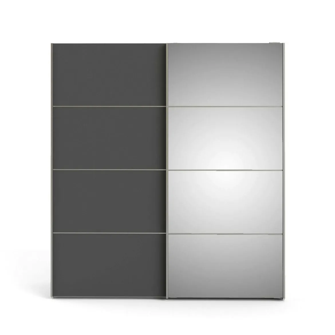 Guardaroba 2 ante grigio e bianco 182x201h cm - Cerreto