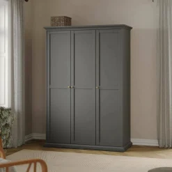 Guardaroba 3 ante grigio 138x200h cm - Dolor