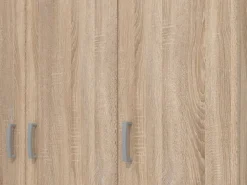 Guardaroba 3 Ante Marrone Appendiabiti 4 Ripiani 120x52 cm, 3 Ante - Licodia