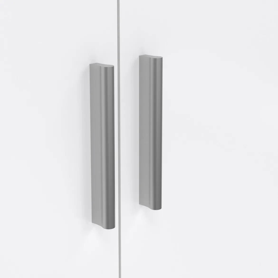 Guardaroba 2 Ante Marrone Quercia Bianco Lucido Appendiabiti 5 Ripiani 78.7x200.9h cm, 2 Ante - Argor