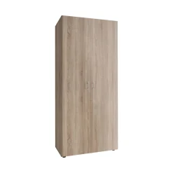 Guardaroba 2 Ante Marrone Rovere Appendiabiti un Ripiano 80x177h cm, 2 Ante - Istrana