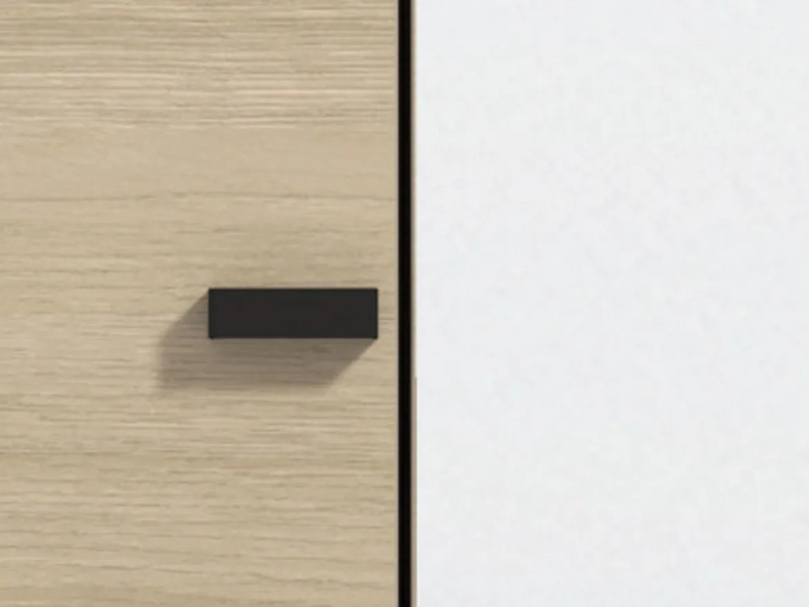 Guardaroba 2 Ante Marrone Rovere Marrone Appendiabiti 3 Ripiani 64x194h cm, 2 Ante - Azzano