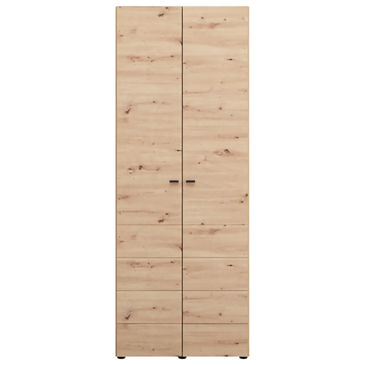 Guardaroba 2 Ante Marrone Rovere Nodi Appendiabiti un Ripiano 79x208h cm, 2 Ante - Pomar