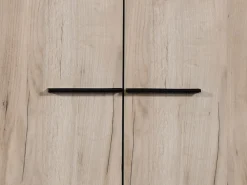 Guardaroba 2 Ante Marrone Rovere Nodi Marrone Noce un Ripiano Appendiabiti 67.5x195h cm, Apertura Battente - Pinasca