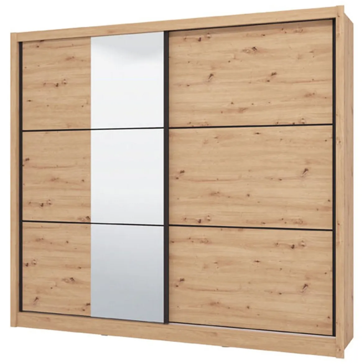Guardaroba 2 Ante Marrone Rovere un Cassetto un Ripiano 80x170h cm, Appendiabiti - Budoia