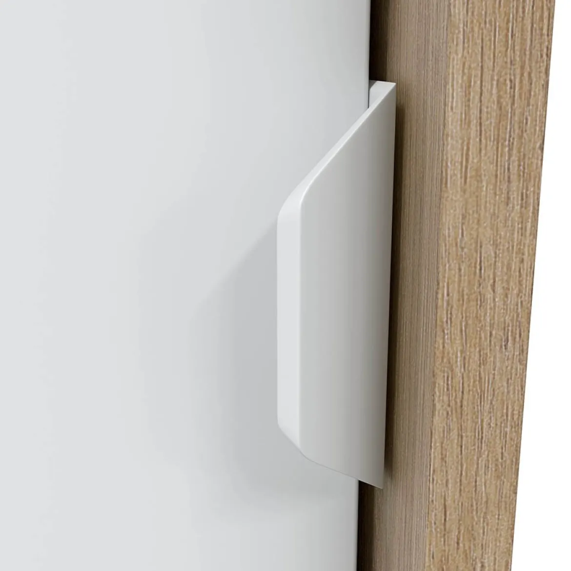 Guardaroba 3 Ante Marrone Rovere Nodi Bianco Appendiabiti 4 Ripiani 150x50 cm, 6 Vani - Senales