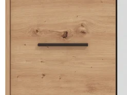 Guardaroba 3 Ante Marrone Rovere Nodi Nero Appendiabiti un Cassetto 119x53 cm, 5 Ripiani - Lavagnoo
