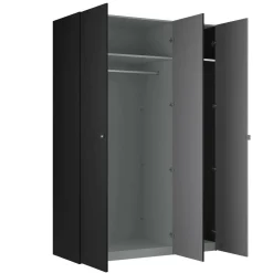 Guardaroba 3 ante nero salvaspazio 150x218h cm - Arce