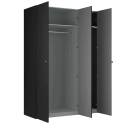 Guardaroba 3 ante nero salvaspazio 150x218h cm - Arce