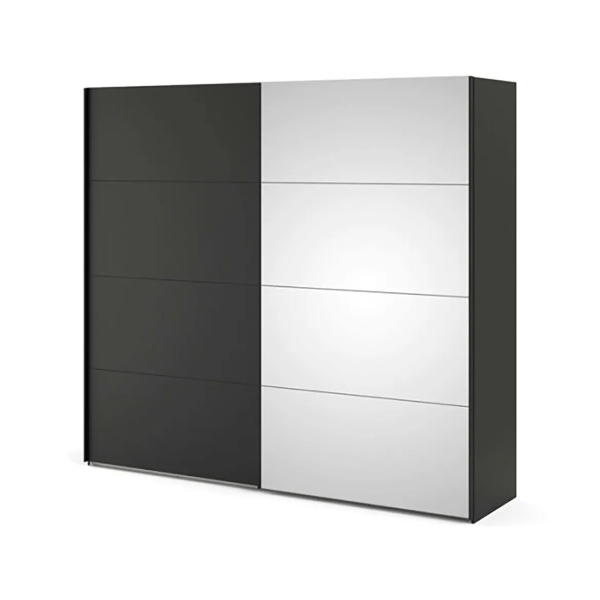 Guardaroba 2 ante nero 242x220h cm - Tobie