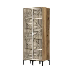 Guardaroba 2 ante noce e bianco 80x200h cm - Acate