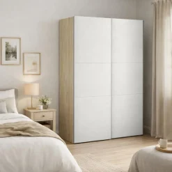 Guardaroba 2 ante quercia e bianco 147x220h cm - Almese