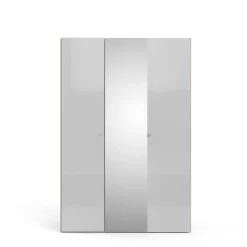 Guardaroba 3 ante quercia e bianco lucido 147x218h cm - Megi