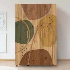 Guardaroba 3 ante quercia 120x189h cm - Nella