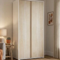 Guardaroba 2 ante rovere e bianco 90x195h cm - Alaysia