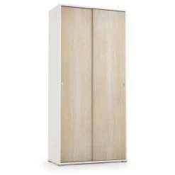 Guardaroba 2 ante rovere e bianco 90x195h cm - Alaysia