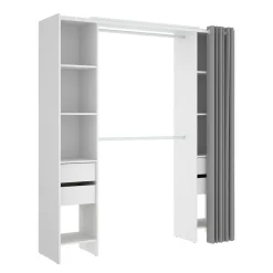 Guardaroba apertura a tenda bianco e grigio 180x205h cm - Era