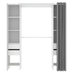 Guardaroba apertura a tenda bianco e grigio 180x205h cm - Era