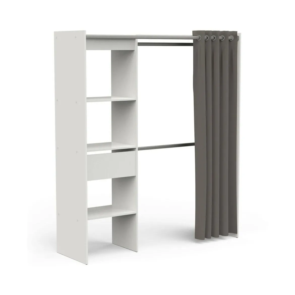 Guardaroba classico bianco opaco 167x191h cm - Serpentina