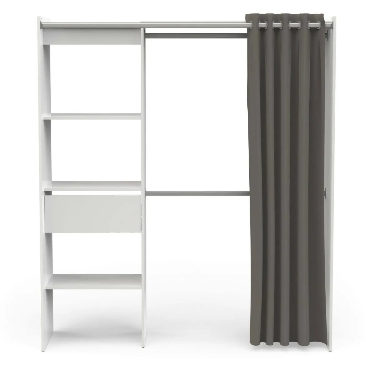 Guardaroba classico bianco opaco 167x191h cm - Serpentina