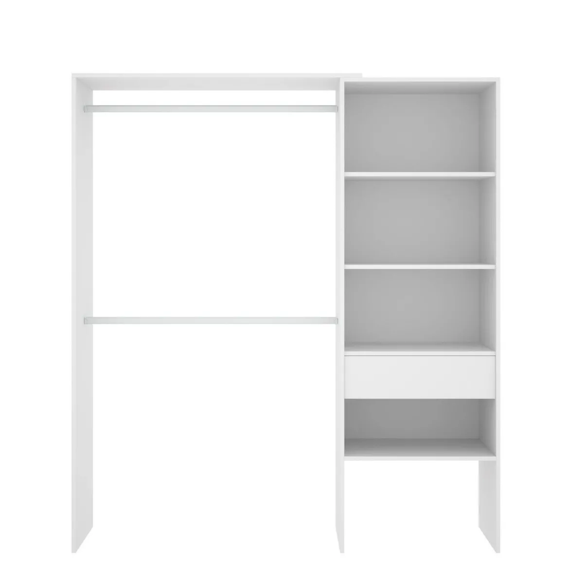 Guardaroba classico bianco 160x187h cm - Fauno