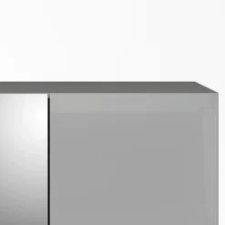Guardaroba con anta specchio bianco lucido 147x218h cm - Megi