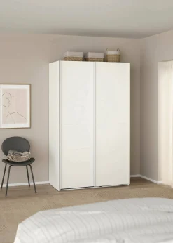 Guardaroba con appendiabiti bianco 118x200h cm - Elen