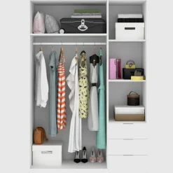 Guardaroba con appendiabiti bianco 121x184h cm - Astru
