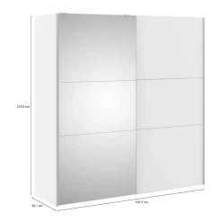 Guardaroba con appendiabiti bianco 200x205h cm - Amalio