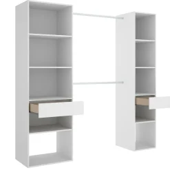 Guardaroba con appendiabiti bianco 200x205h cm - Amalio