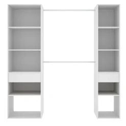 Guardaroba con appendiabiti bianco 200x205h cm - Amalio