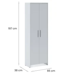 Guardaroba con appendiabiti bianco 81x184h cm - Artu