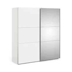 Guardaroba con appendiabiti bianco e quercia 242x201h cm - Acerno