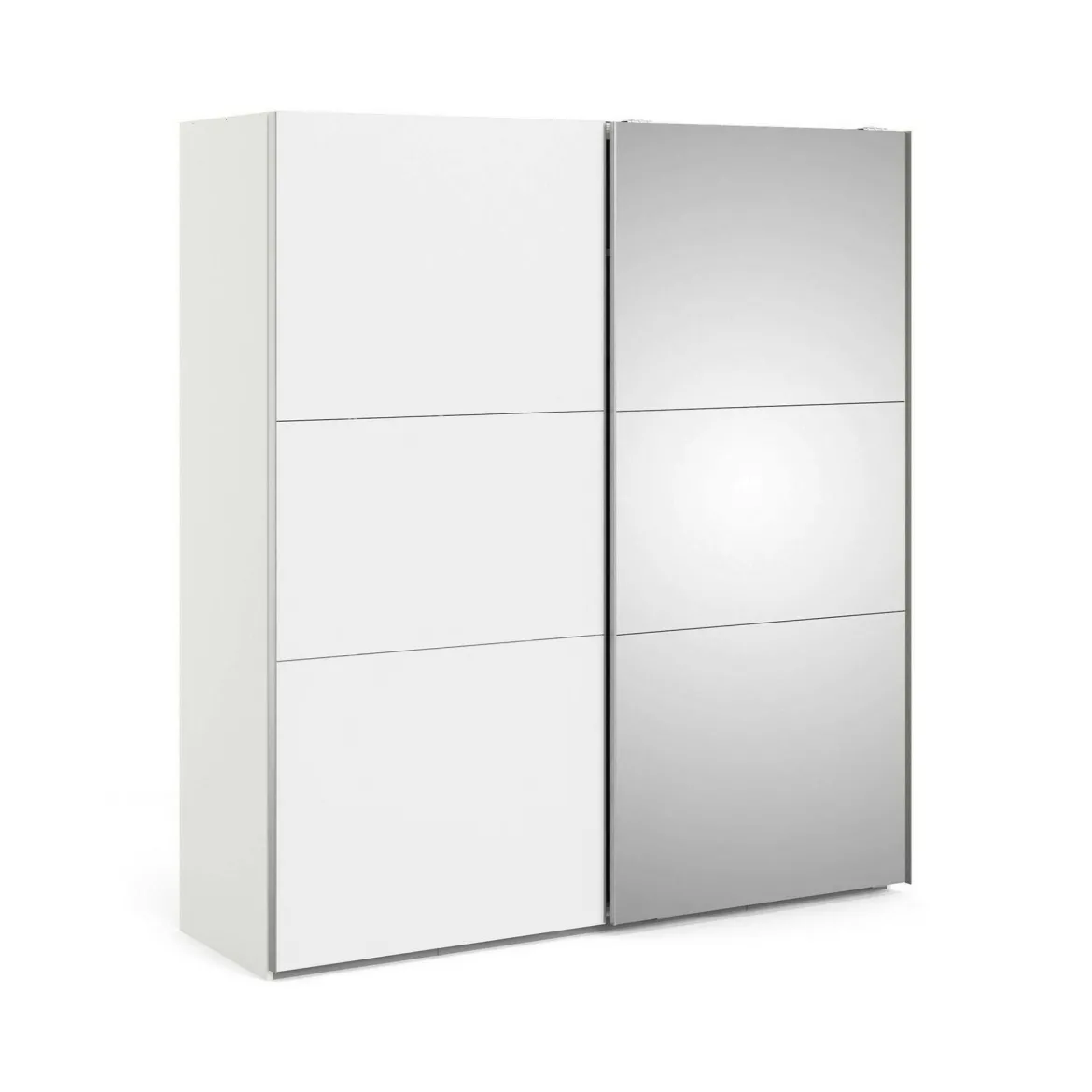 Guardaroba con appendiabiti bianco e quercia 242x201h cm - Acerno