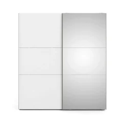 Guardaroba con appendiabiti bianco e quercia 242x201h cm - Acerno