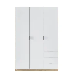 Guardaroba con appendiabiti bianco e rovere 121x180h cm - Apaches