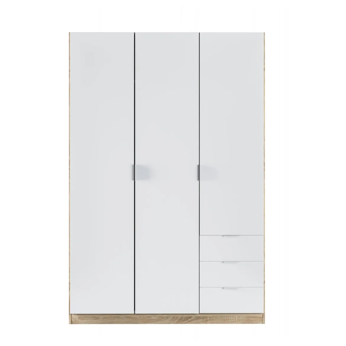 Guardaroba con appendiabiti bianco e rovere 121x180h cm - Apaches
