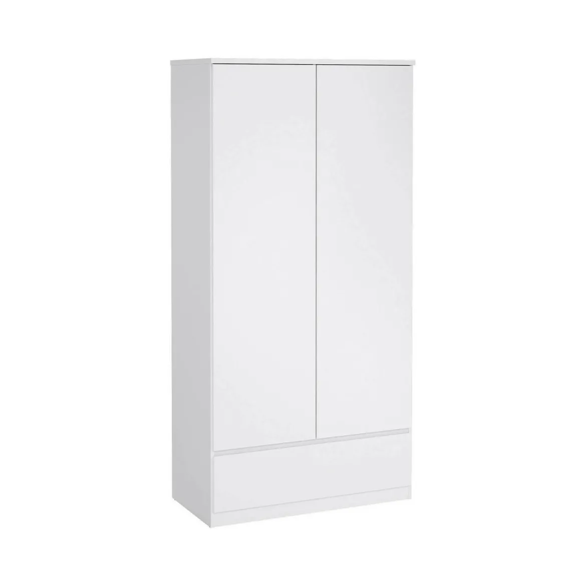 Guardaroba con appendiabiti cemento e bianco 120x200h cm - Aristode