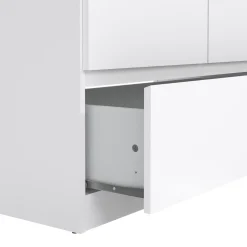 Guardaroba con appendiabiti cemento e bianco 120x200h cm - Aristode