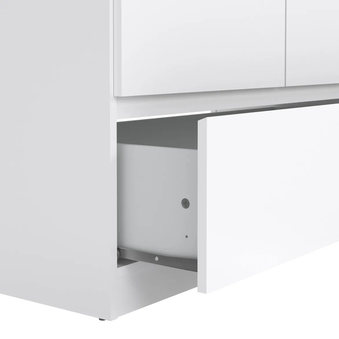 Guardaroba con appendiabiti cemento e bianco 120x200h cm - Aristode