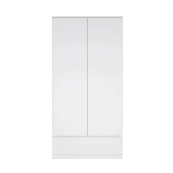 Guardaroba con appendiabiti cemento e bianco 120x200h cm - Aristode