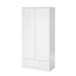 Guardaroba con appendiabiti cemento e bianco 120x200h cm - Aristode