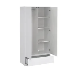 Guardaroba con appendiabiti bianco lucido 98x200h cm - Kab