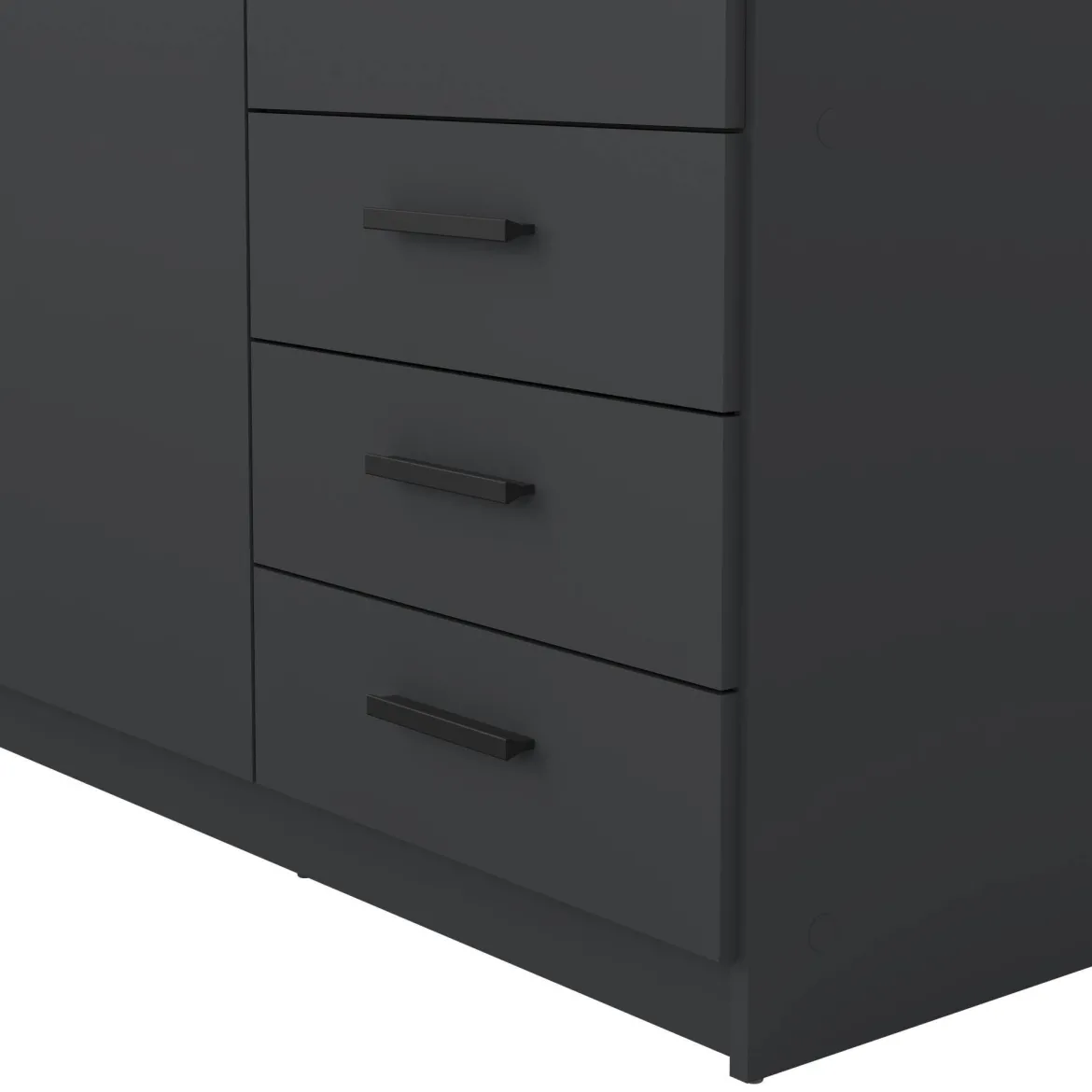 Guardaroba con appendiabiti grigio 178x220h cm - Malakas