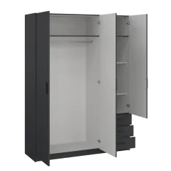 Guardaroba con appendiabiti grigio 178x220h cm - Malakas