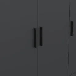 Guardaroba con appendiabiti grigio 178x220h cm - Malakas